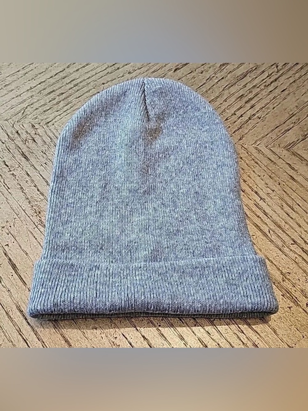 Classic Men's Knit Beanie Hat - Light Gray